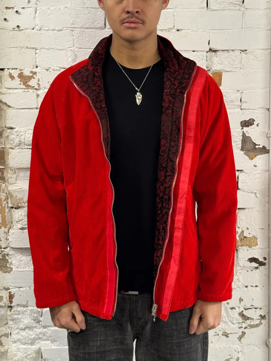 Yohji Yamamoto Pour Homme Red Dragon Reversible Velvet Corduroy Jacket hamGIPi 5