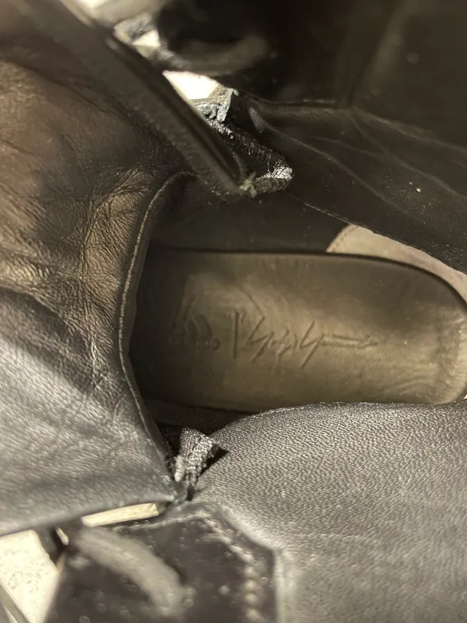 Yohji Yamamoto Y3 Adidas Black Leather Superstar Boots (40eu/us7) 9