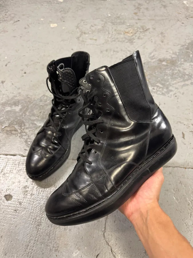 Yohji Yamamoto Y3 Black Leather Boots (44eu/us10) BtfKFHs 0