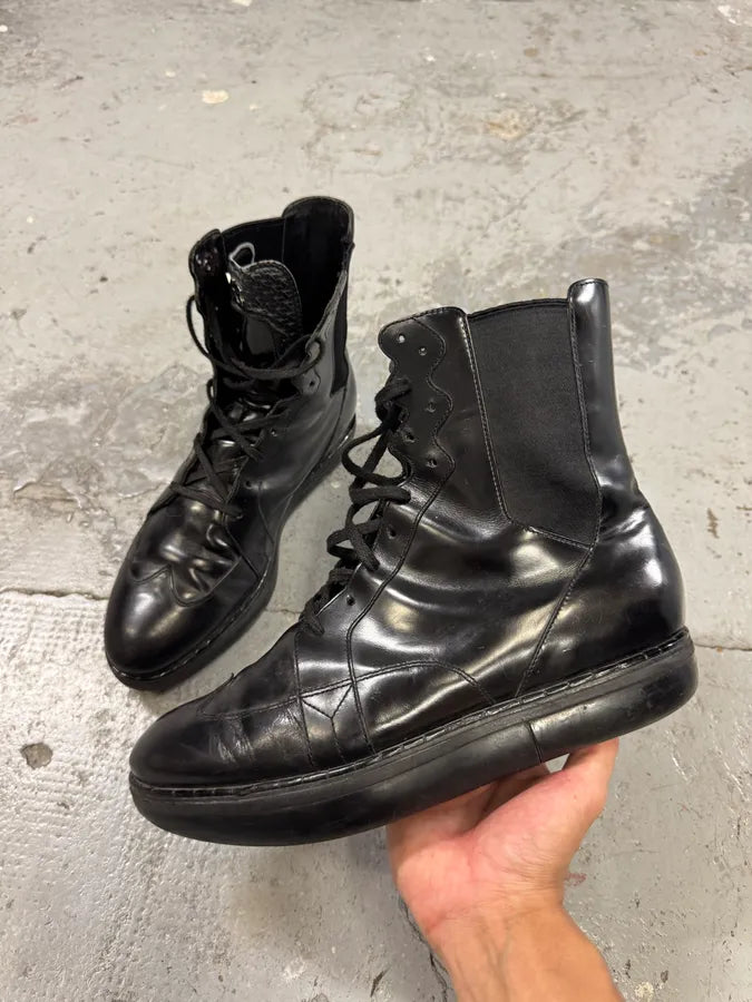 Yohji Yamamoto Y3 Black Leather Boots BtfKFHs 1