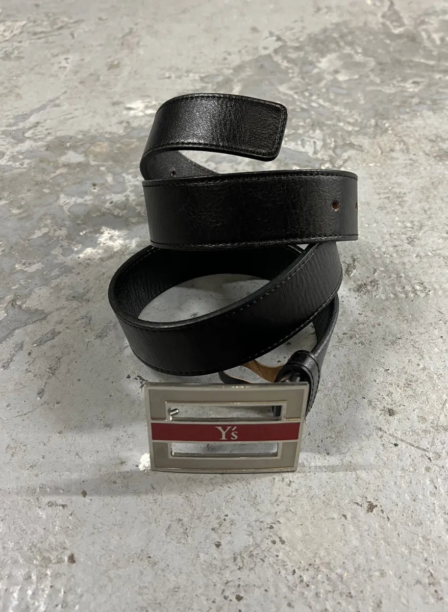 Yohji Yamamoto Ys Black Leather Belt (OS) 1