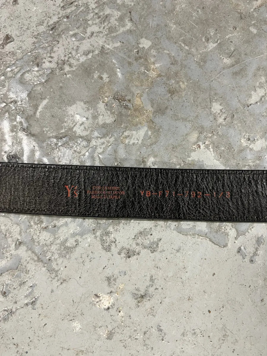 Yohji Yamamoto Ys Black Leather Belt (OS) 5