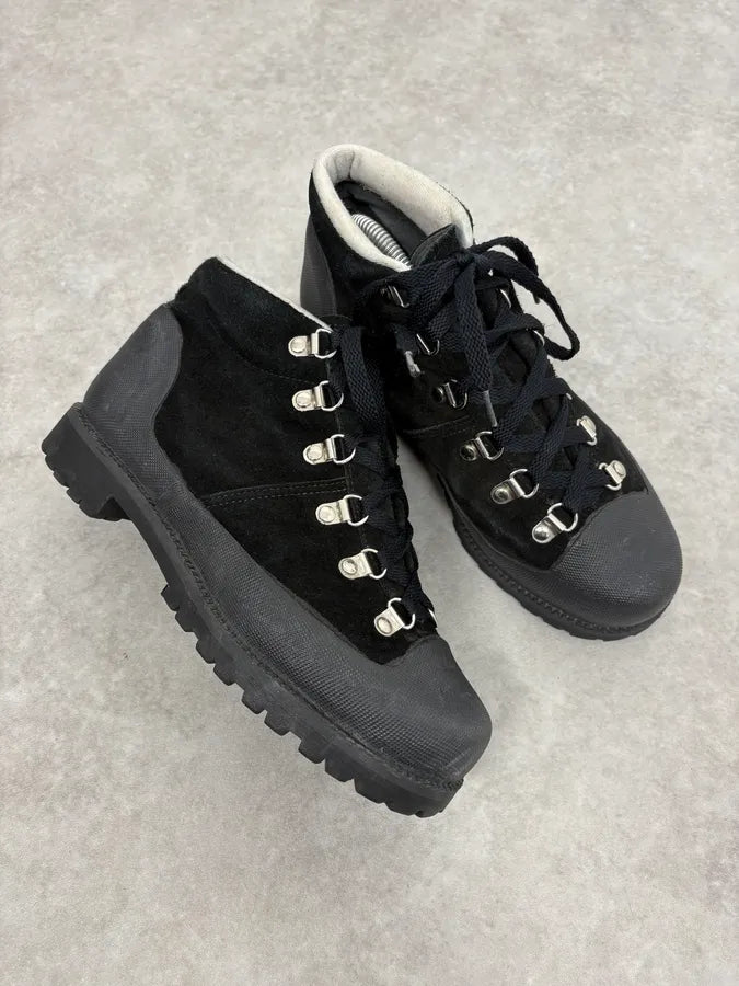 Yohji Yamamoto Y’s Black Suede Hiking Boots dFTNUVE 4