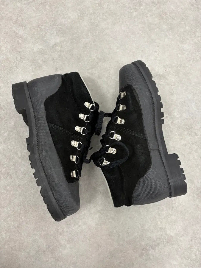 Yohji Yamamoto Y’s Black Suede Hiking Boots dFTNUVE 5