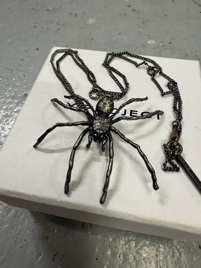 Y/Project 3D Black Spider Pendant Necklace HNRuUIZ 1