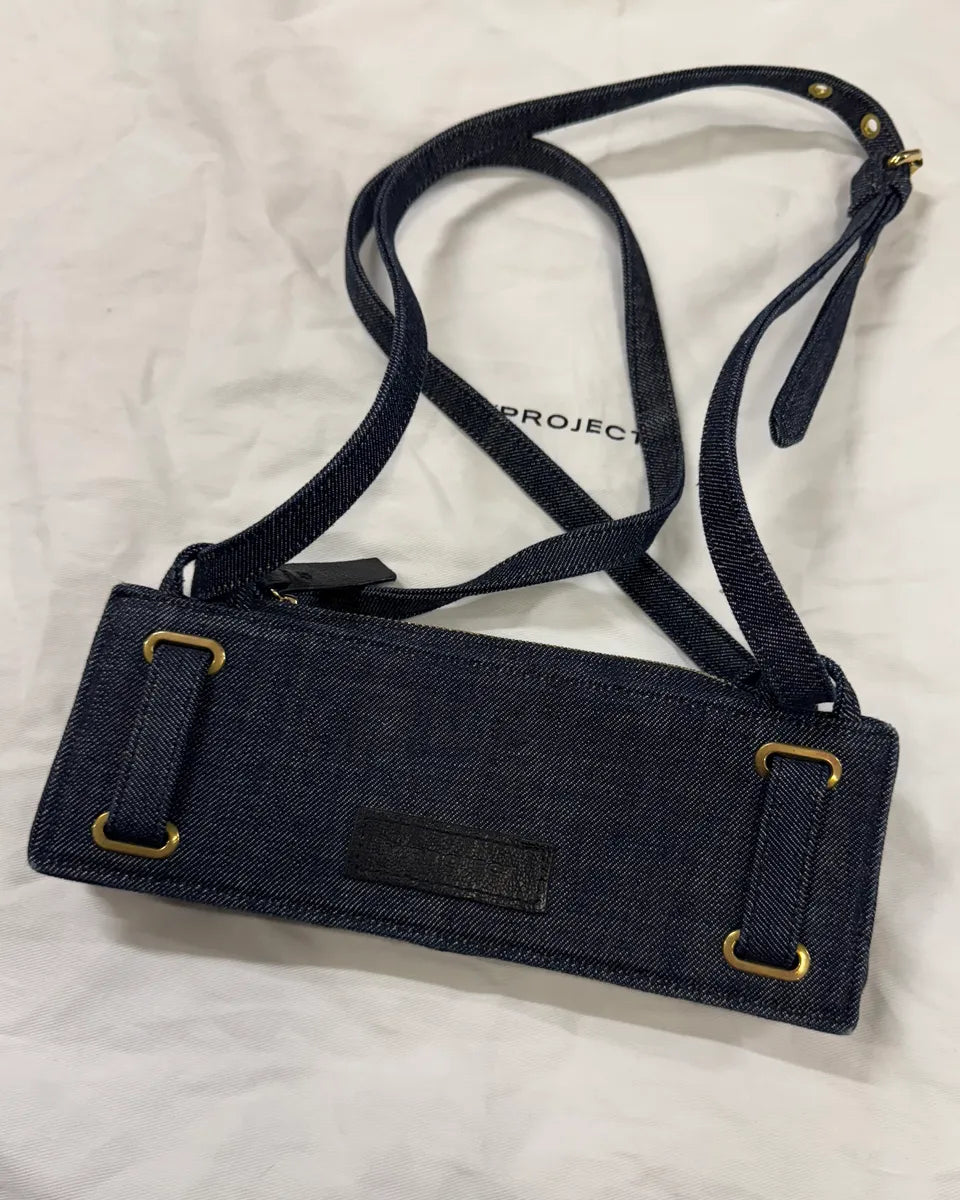 Y/Project Accordion Navy Blue Denim Bag LLgFDWP 0