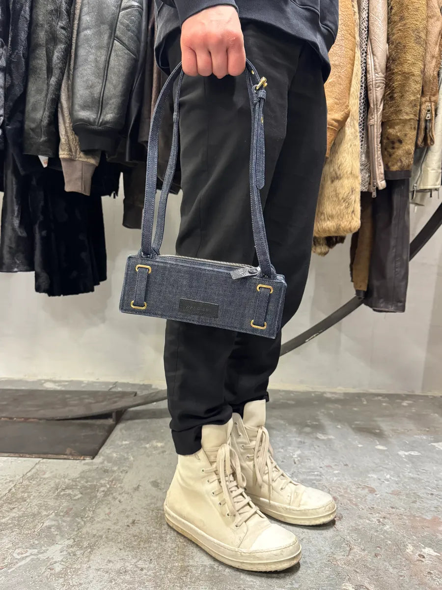 Y/Project Accordion Navy Blue Denim Bag LLgFDWP 1