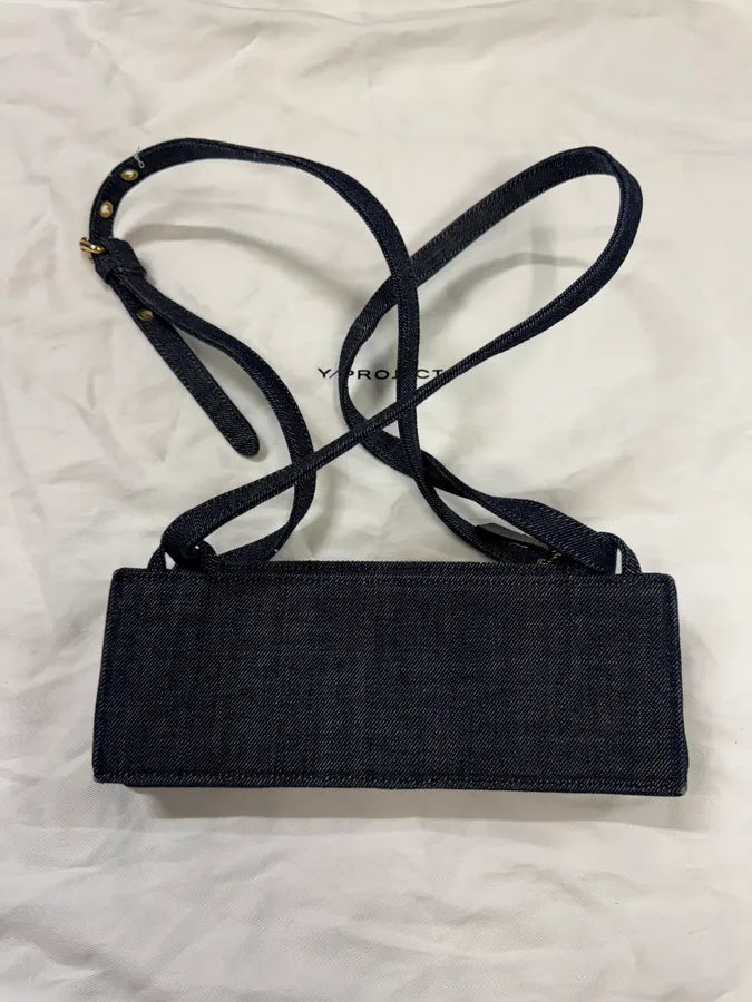 Y/Project Accordion Navy Blue Denim Bag LLgFDWP 2