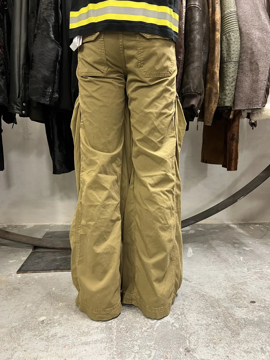 Y/Project Avant-Garde Beige Carpenter Flared Pants (XS/S) 1