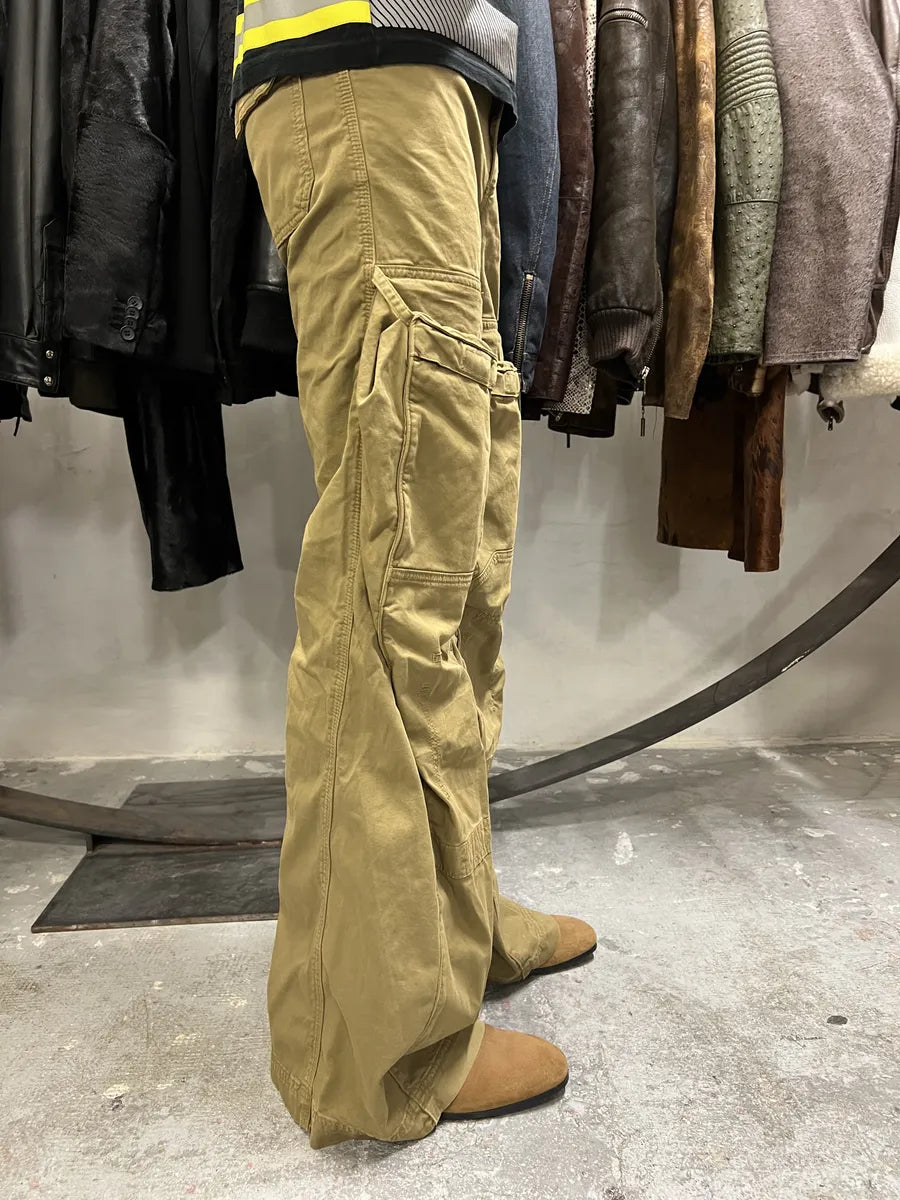 Y/Project Avant-Garde Beige Carpenter Flared Pants (XS/S) 2