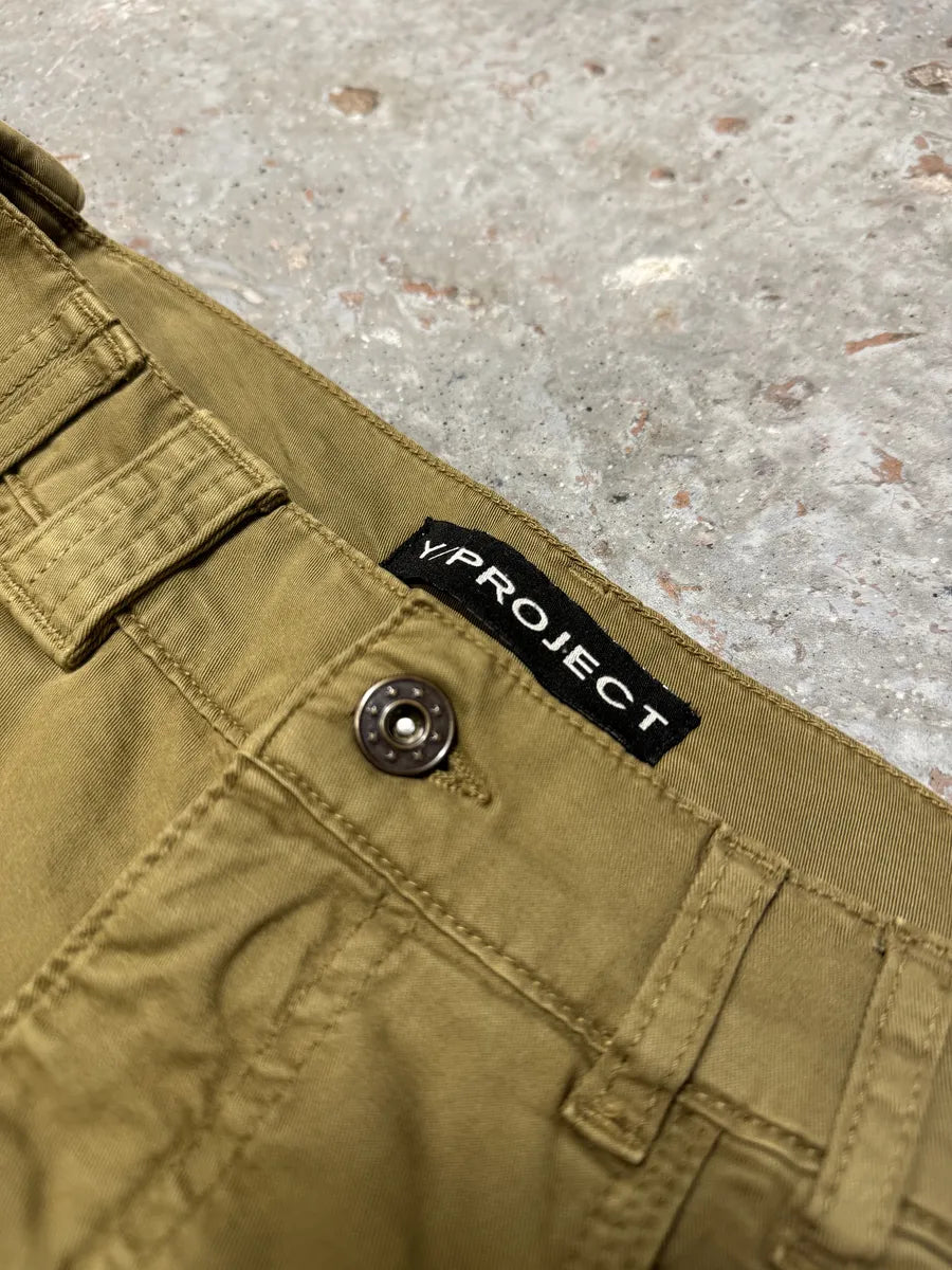 Y/Project Avant-Garde Beige Carpenter Flared Pants (XS/S) 7