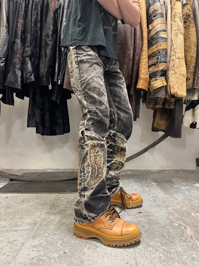 Y/Project Black Bleached Cowboy Jeans (S/M) rVFYYUK 2