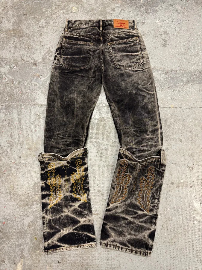 Y/Project Black Bleached Cowboy Jeans (S/M) rVFYYUK 6