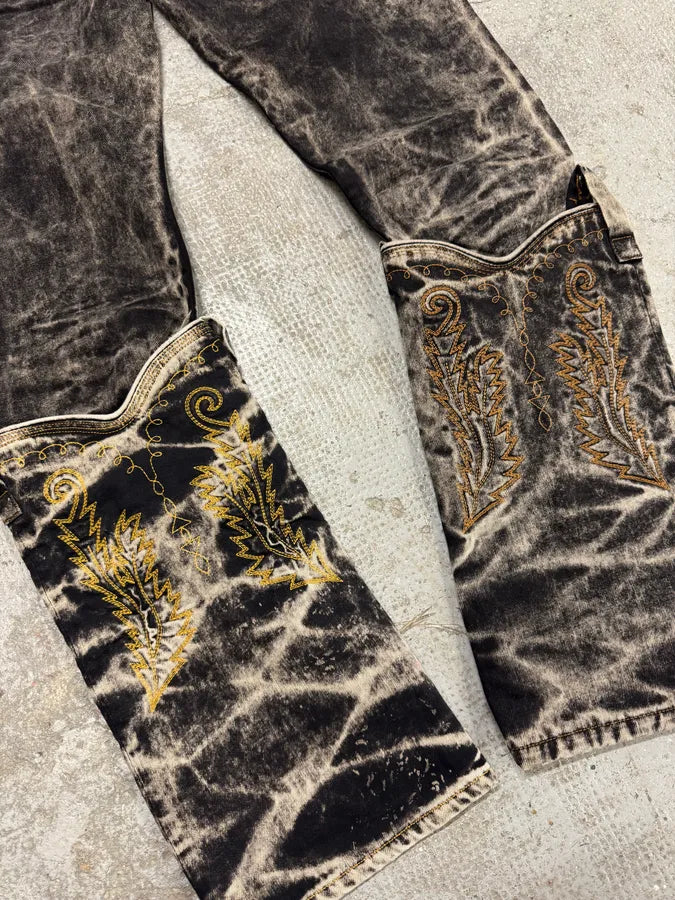 Y/Project Black Bleached Cowboy Jeans (S/M) rVFYYUK 7