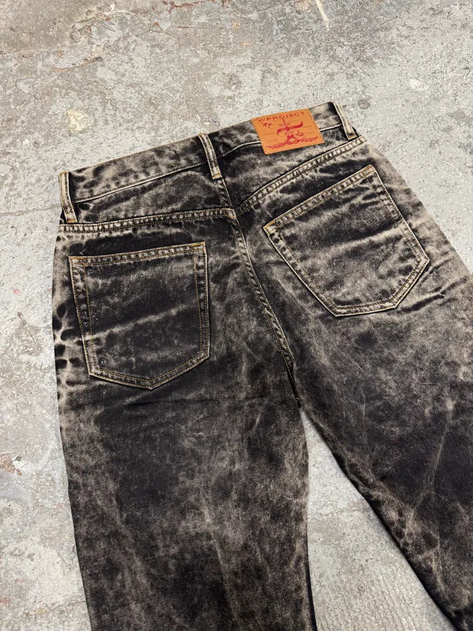 Y/Project Black Bleached Cowboy Jeans (S/M) rVFYYUK 8