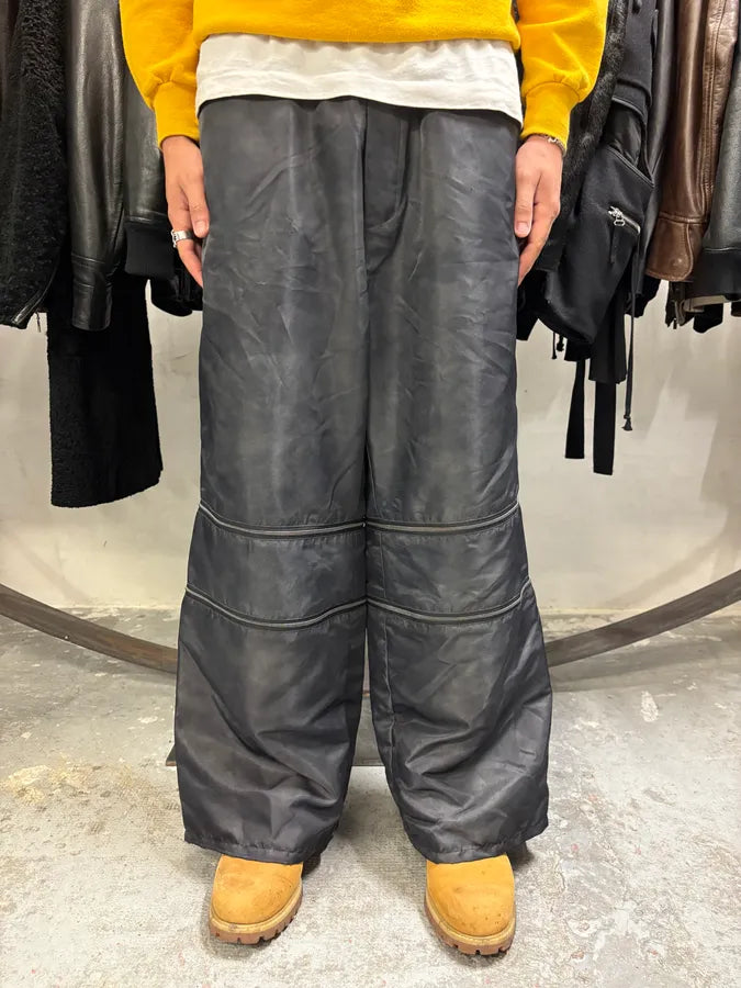 Y/Project Black Nylon Zip Baggy Pants (M/L) DATtzpg 1
