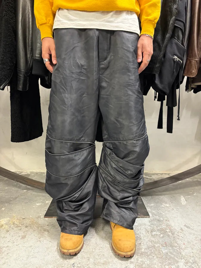 Y/Project Black Nylon Zip Baggy Pants (M/L) DATtzpg 2