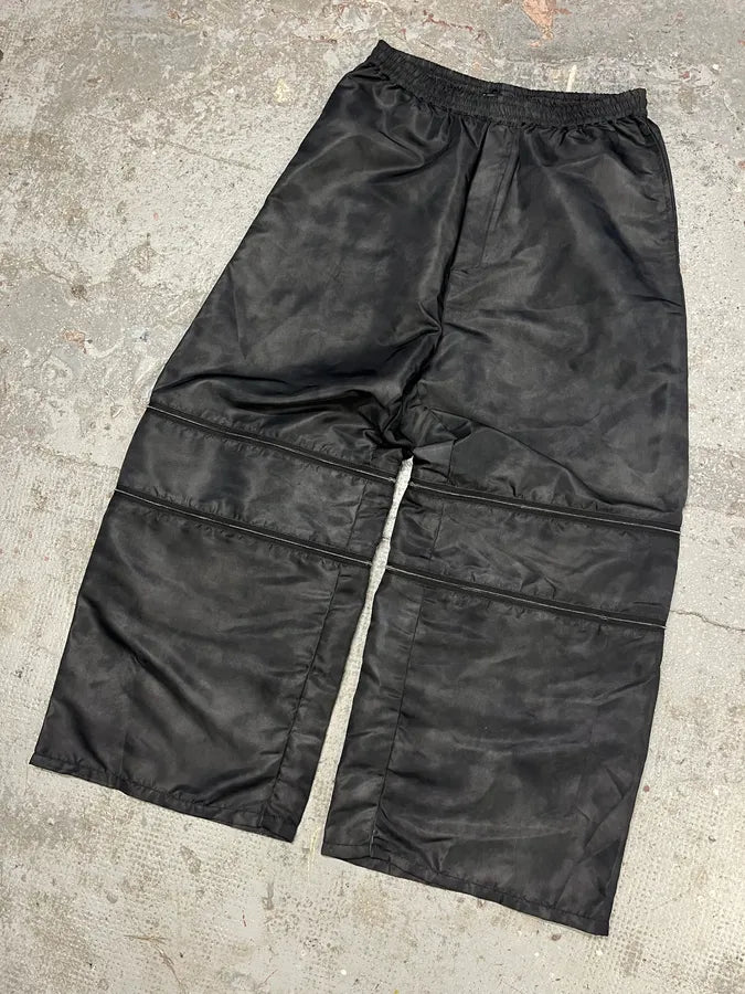 Y/Project Black Nylon Zip Baggy Pants (M/L) DATtzpg 5