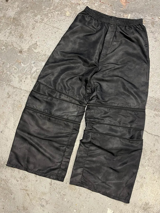 Y/Project Black Nylon Zip Baggy Pants (M/L) DATtzpg 6