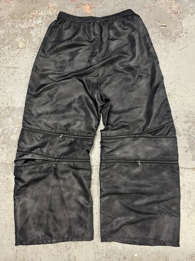 Y/Project Black Nylon Zip Baggy Pants (M/L) DATtzpg 7