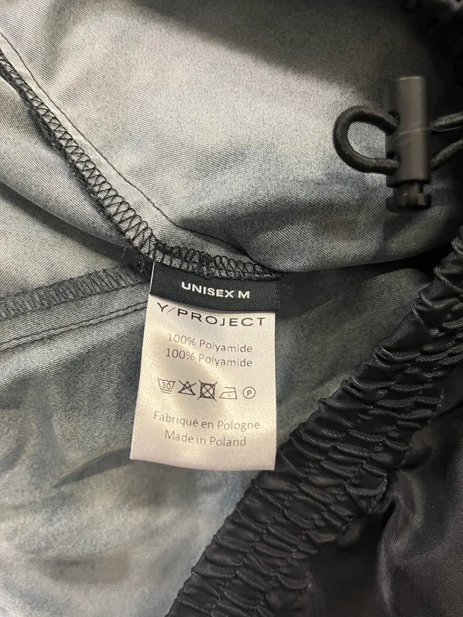 Y/Project Black Nylon Zip Baggy Pants (M/L) DATtzpg 9