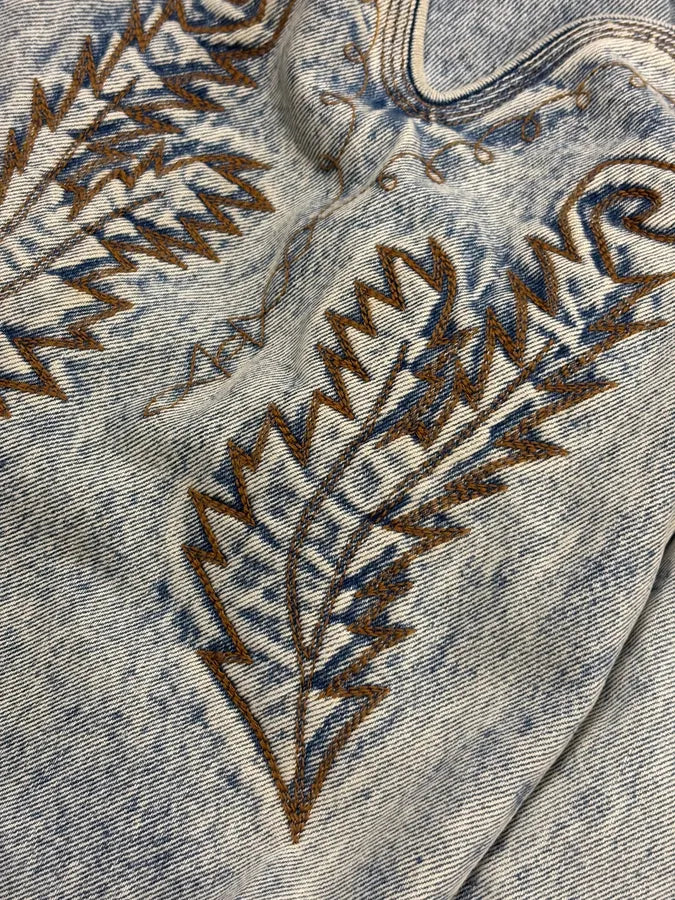 Y/Project Light Blue Denim Embroidered Cowboy Jeans Ovomqzg 7