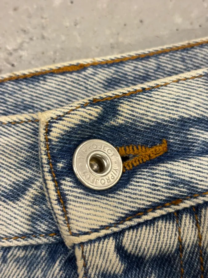 Y/Project Light Blue Denim Embroidered Cowboy Jeans Ovomqzg 8
