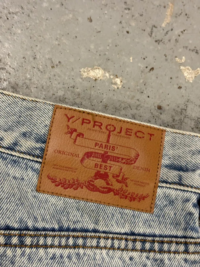 Y/Project Light Blue Denim Embroidered Cowboy Jeans Ovomqzg 9