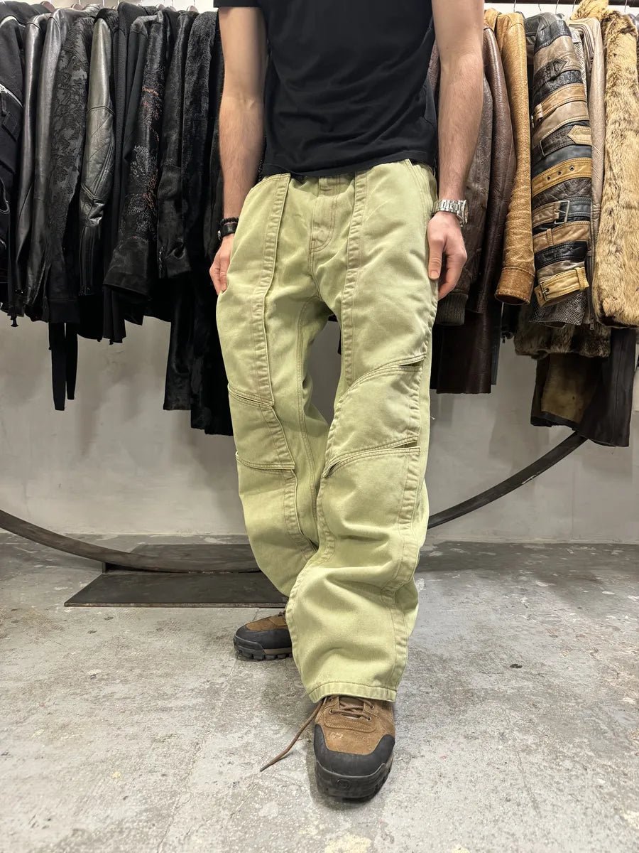 Y/Project Panelled Velcro Relaxed Green Jeans (L) rZpNYVL 1