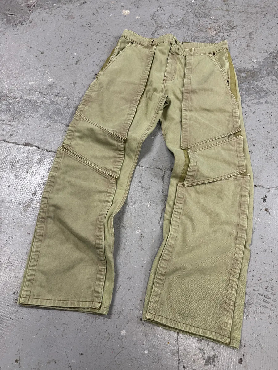 Y/Project Panelled Velcro Relaxed Green Jeans (L) rZpNYVL 10