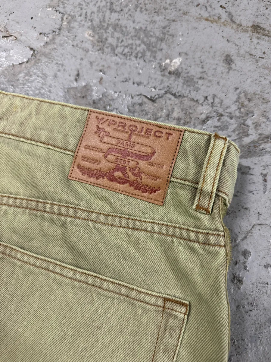 Y/Project Panelled Velcro Relaxed Green Jeans (L) rZpNYVL 4