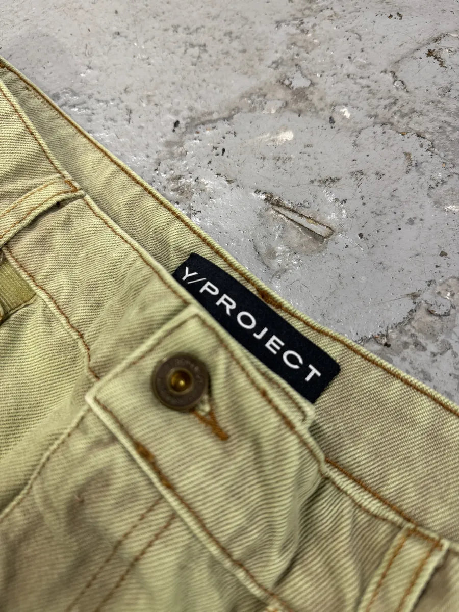 Y/Project Panelled Velcro Relaxed Green Jeans (L) rZpNYVL 8