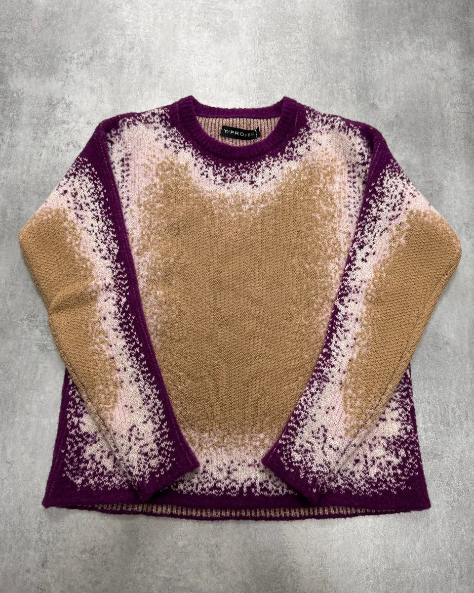 Y/Project Spray-Effect Knitted Gradient Sweater qNWRjXw 0