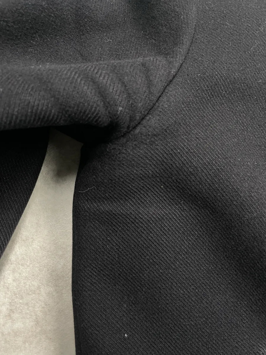 Bottega Veneta Black Wool Leather-Trim Officer Jacket yqTdcfRr 9