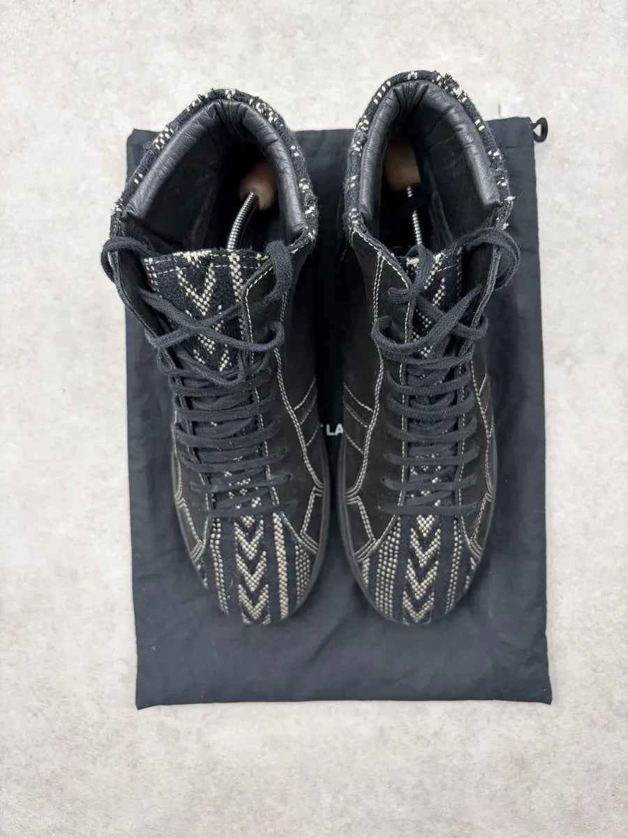 SS2018 Saint Laurent Black Suede Ikat Joe Paris Sneakers SCqWAeO 3