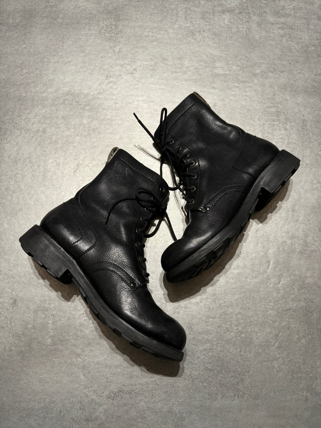 2000s Dirk Bikkembergs Black Combat Leather Boots (42) - 5
