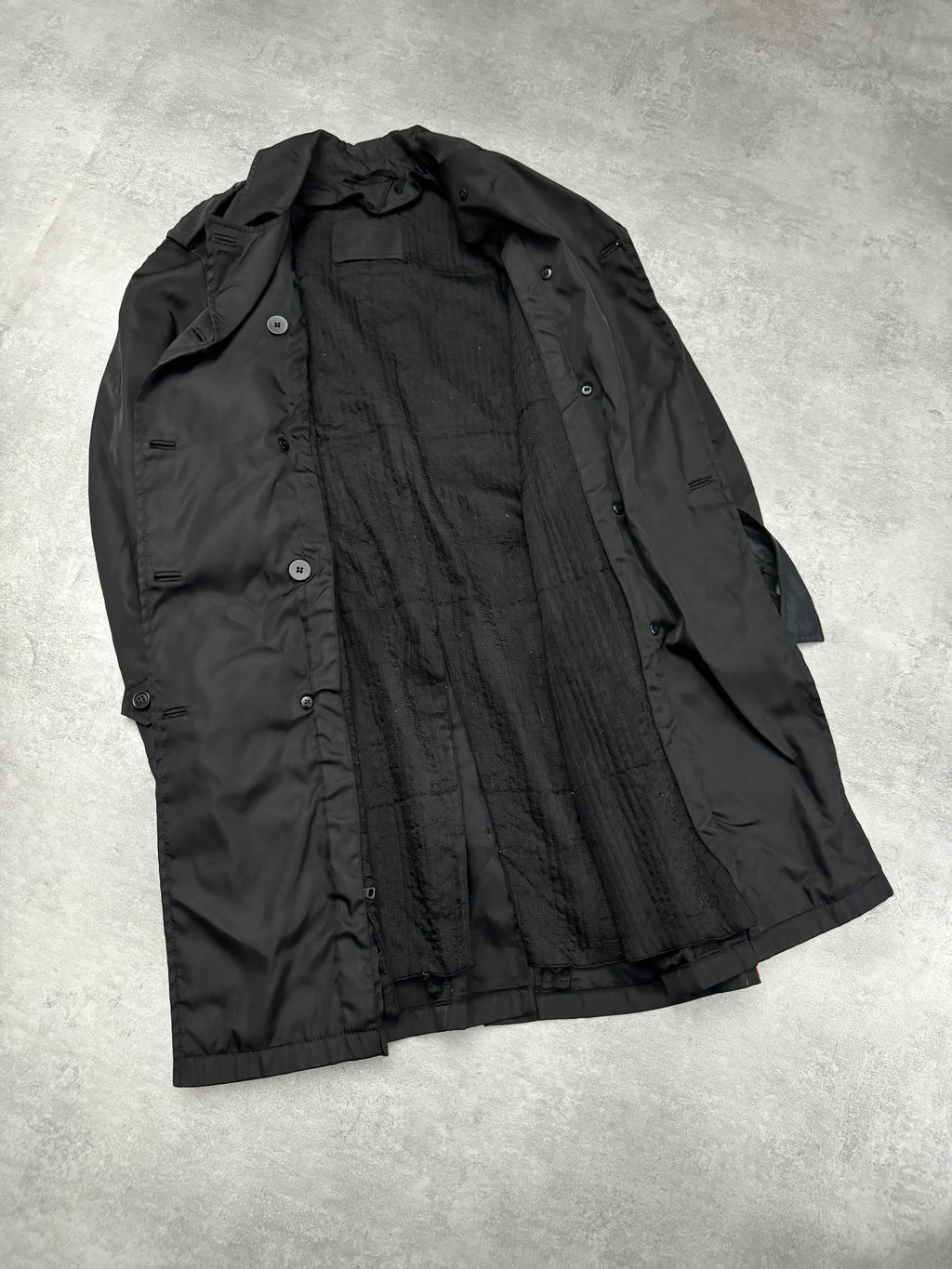 2000s Prada Black Trench Waterproof Nylon Jacket (XS) - 5