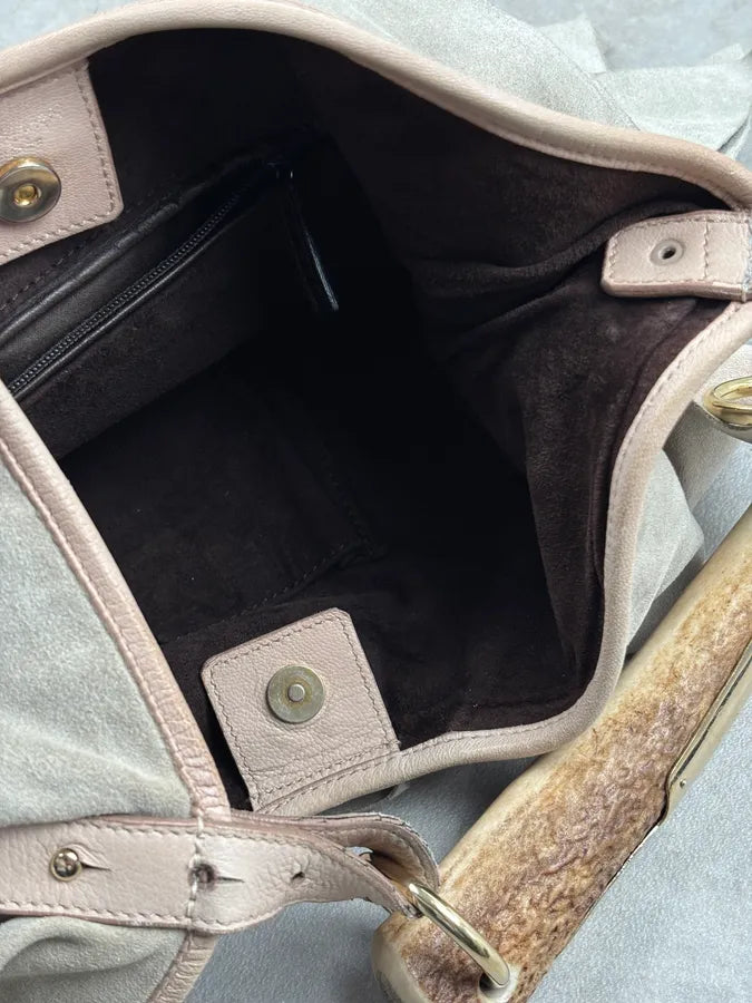 Yves Saint Laurent Suede Beige Rose Form Mombasa Bag yUdgBID 14