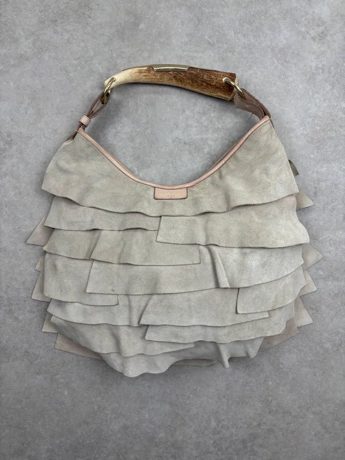 Yves Saint Laurent Suede Beige Rose Form Mombasa Bag yUdgBID 2