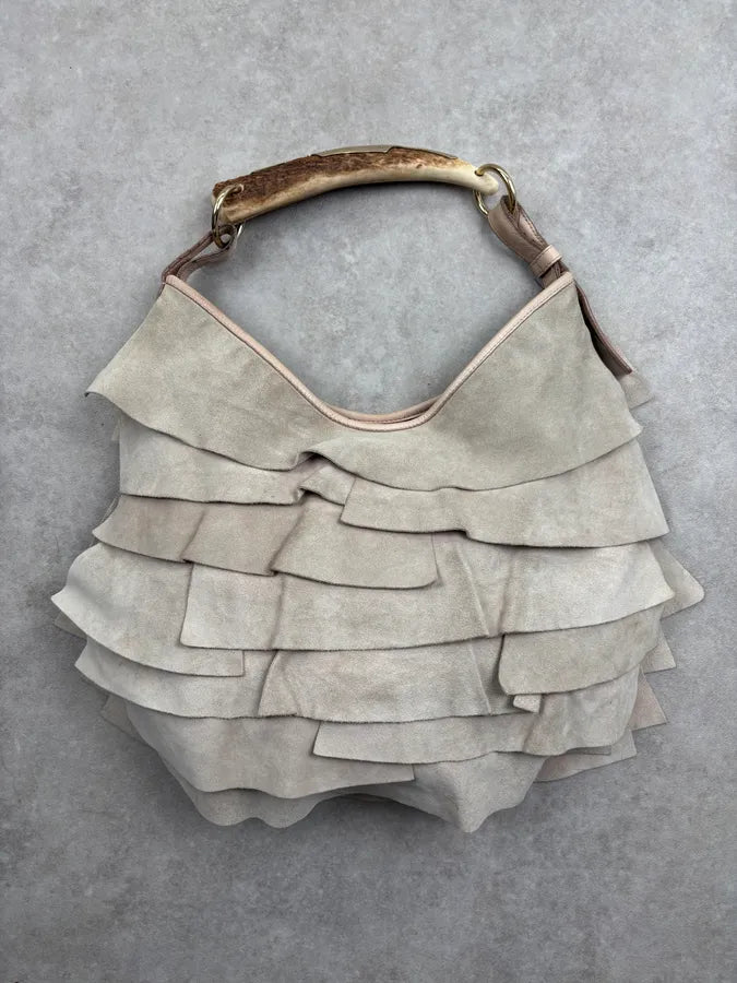 Yves Saint Laurent Suede Beige Rose Form Mombasa Bag yUdgBID 11