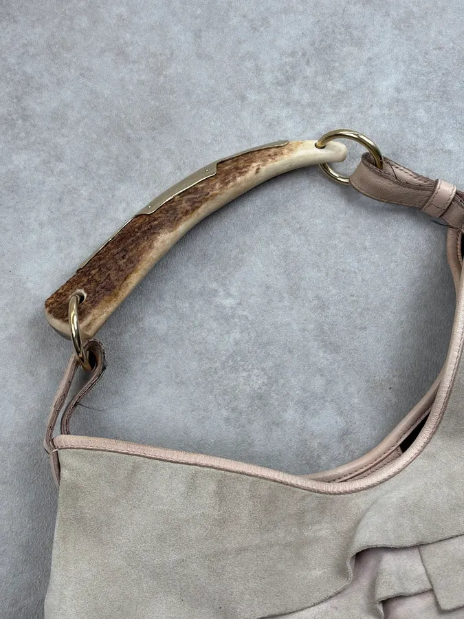 Yves Saint Laurent Suede Beige Rose Form Mombasa Bag yUdgBID 12