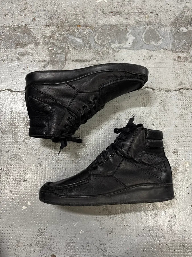 AW2009 Yves Saint Laurent  Puma Black Lace-Up Leather Sneakers  UqQxVdD 3