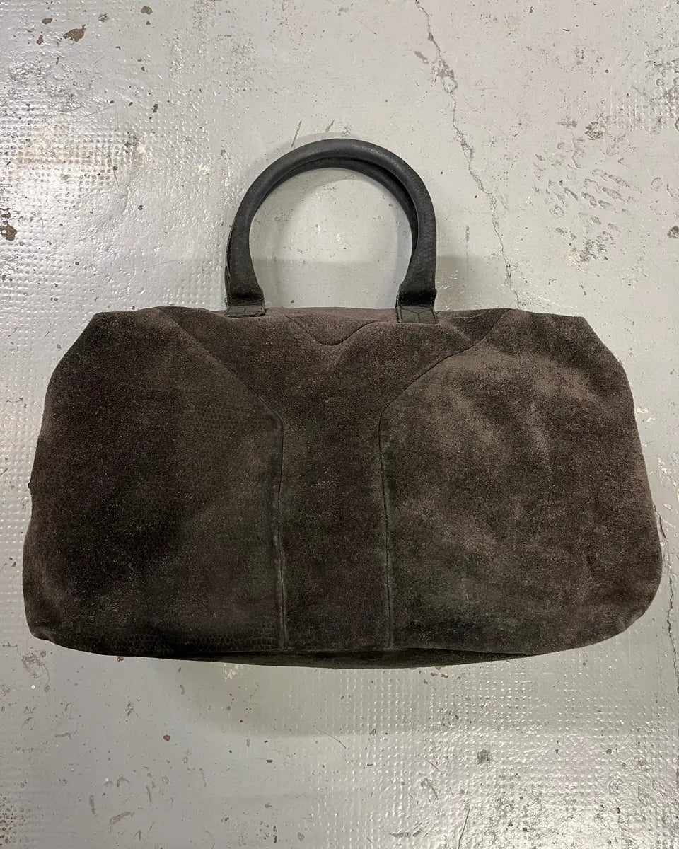 Yves Saint Laurent Anthracite Grey Suede Easy Handle Bag tvIhVfW 0