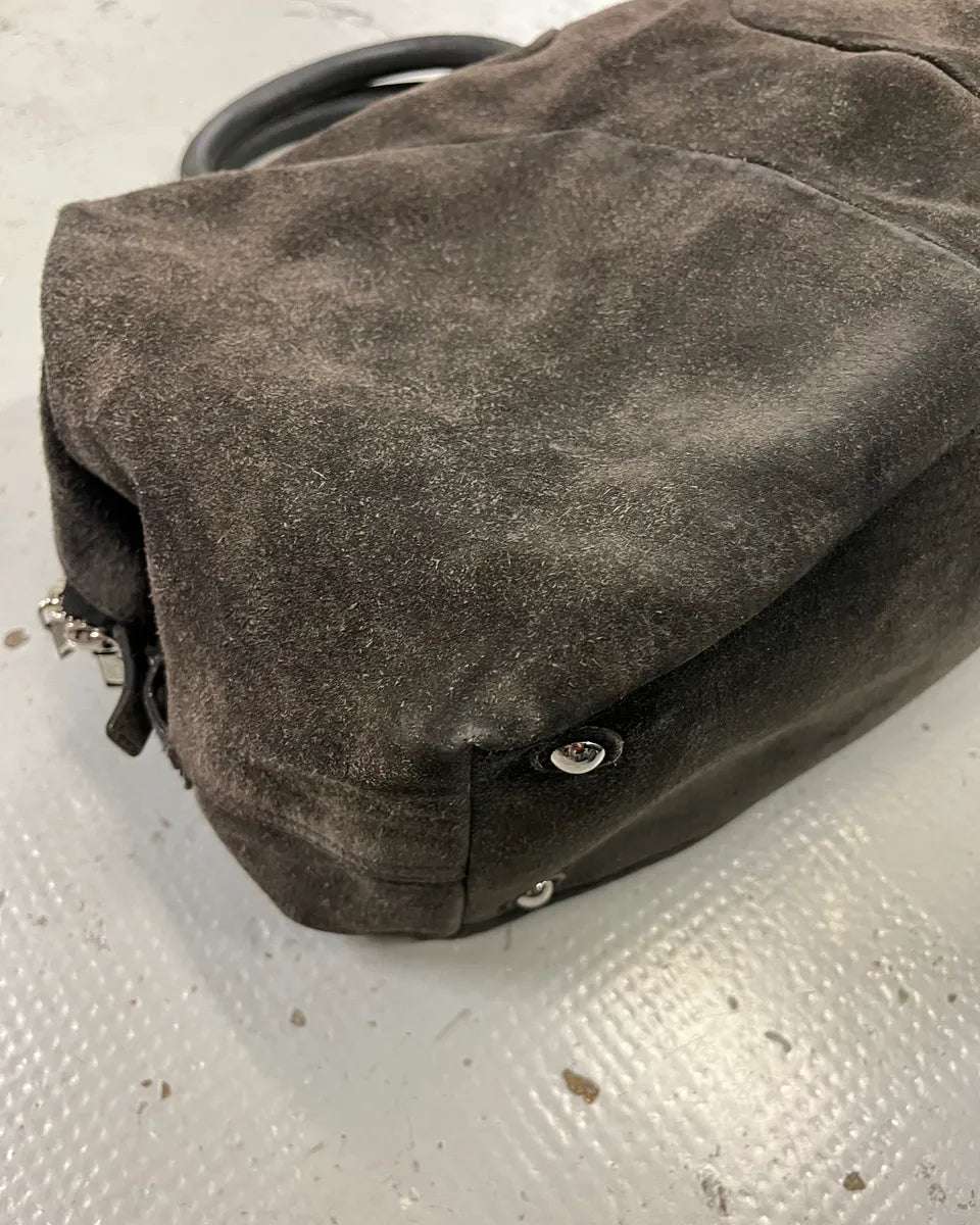 Yves Saint Laurent Anthracite Grey Suede Easy Handle Bag tvIhVfW 4