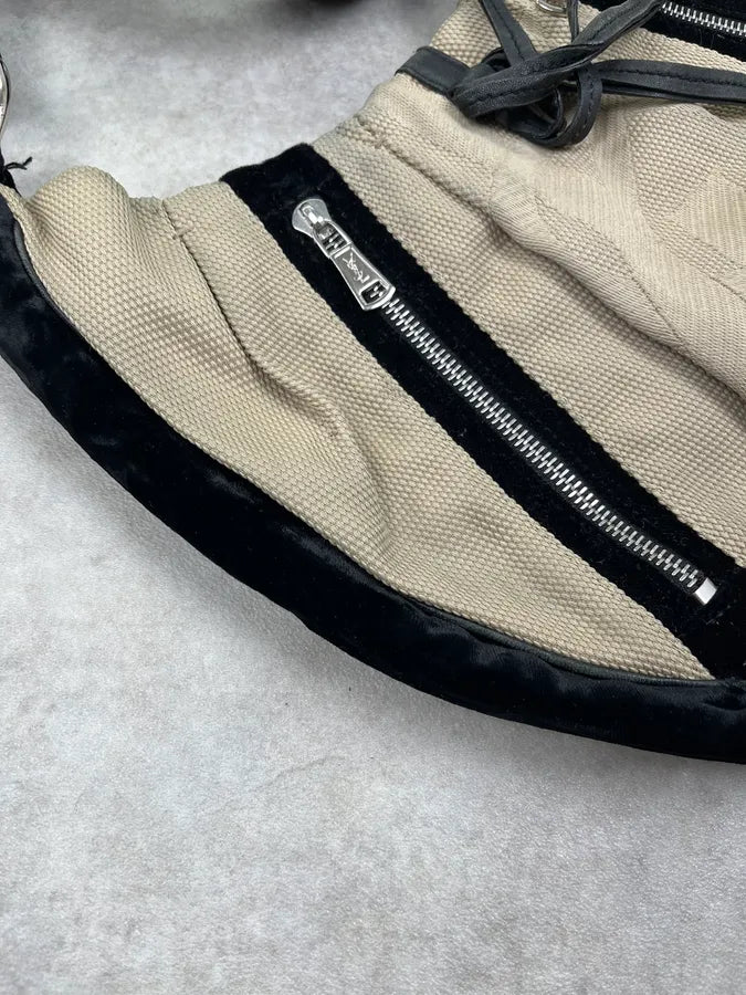 Yves Saint Laurent Beige Black Zip Shoulder Bag MBrhBmr 7