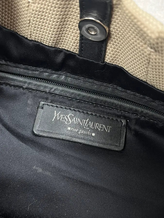Yves Saint Laurent Beige Black Zip Shoulder Bag MBrhBmr 8