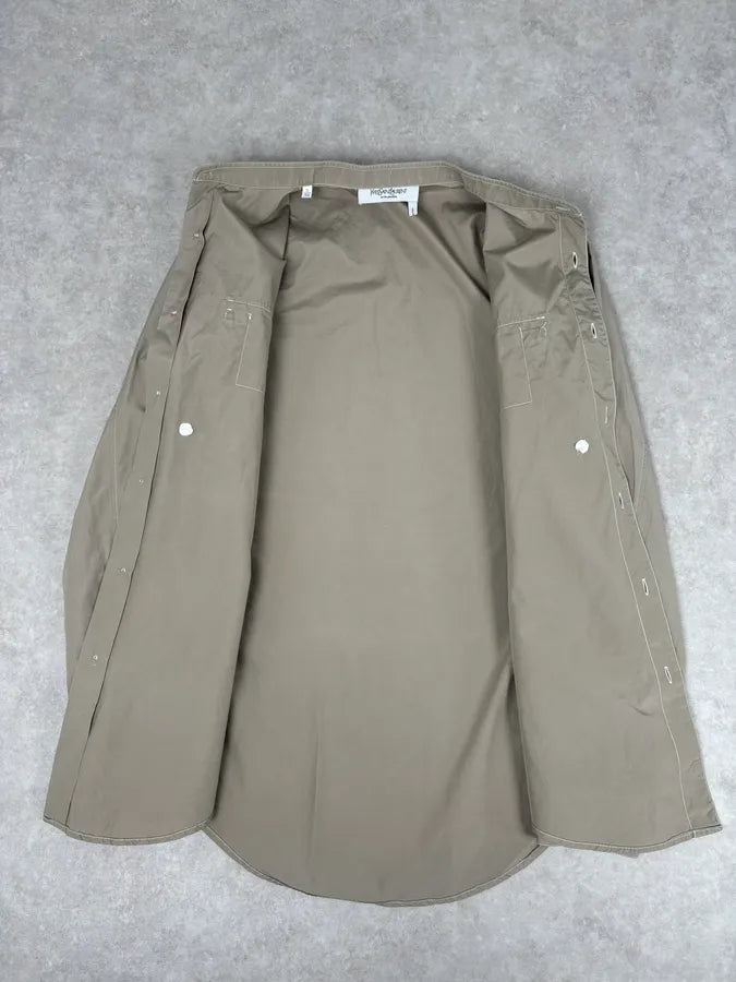 AW2005 Yves Saint Laurent Beige Cotton Cargo Shirt lxlJfkt 6