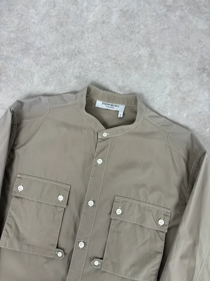 AW2005 Yves Saint Laurent Beige Cotton Cargo Shirt lxlJfkt 3