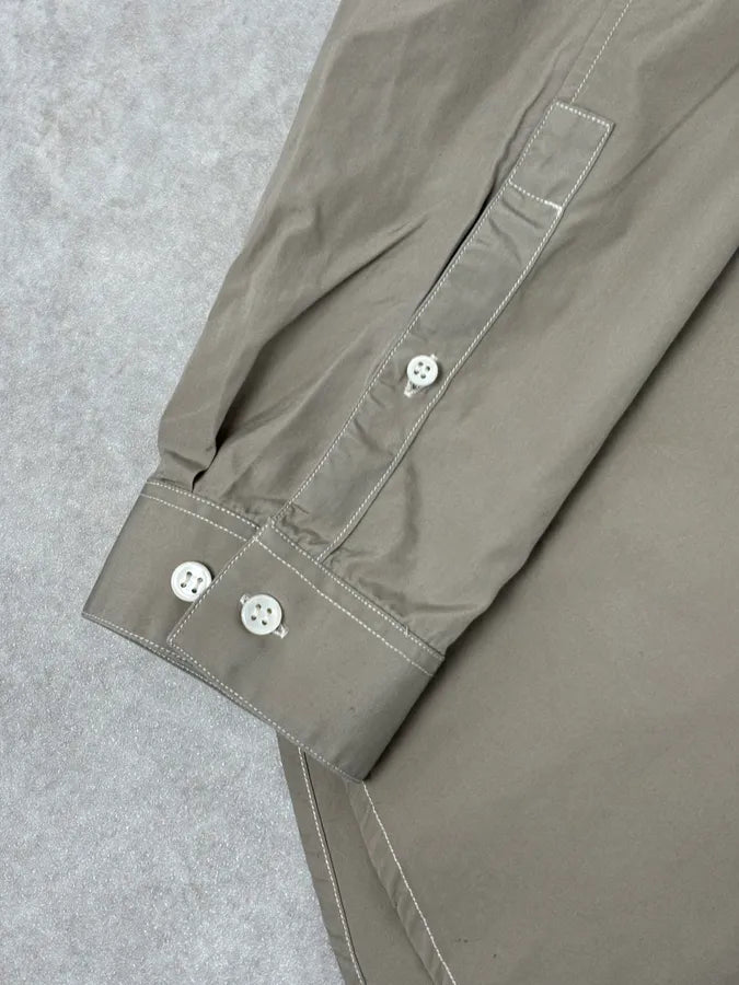 AW2005 Yves Saint Laurent Beige Cotton Cargo Shirt lxlJfkt 9