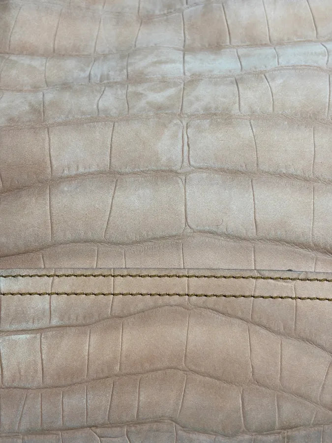 2000s Yves Saint Laurent Beige Crocodile Embossed Leather Bucket Bag nkANnvg 12